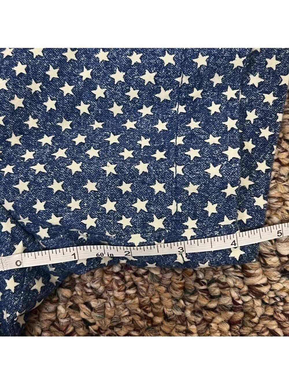 American Living Women Jean Shorts Stars Size 8 Stars Blue White - Picture 9 of 12